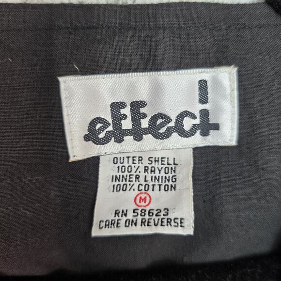 Effect Vest Womens Medium Black Sequin Beaded Velvet Boho Festival Retro 90s M - Picture 3 of 11